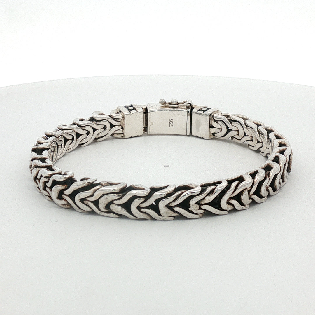 925 Sterling Silver Traditional Men’s Ethnic Bracelet