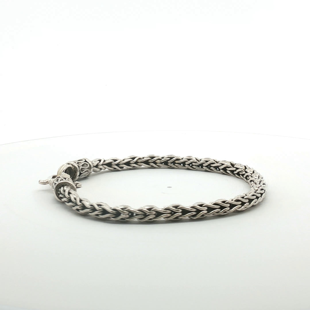925 Sterling Silver 7 Inch Men's Rope Bracelet