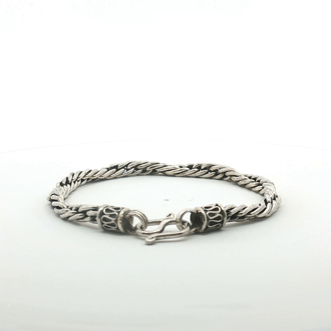 925 Sterling Silver 7 Inch Men's Rope Bracelet