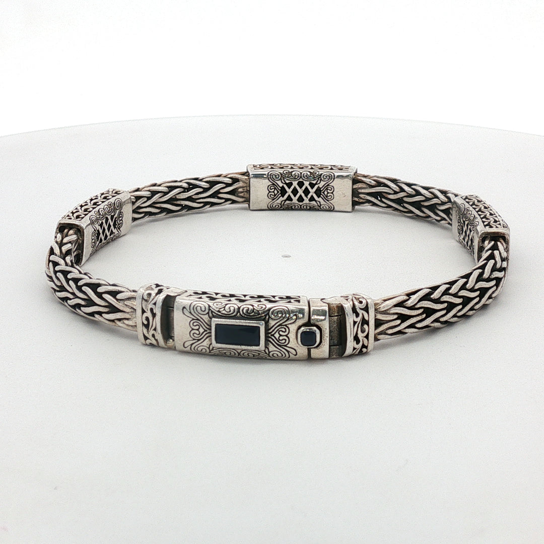 925 Silver Royal Ethnic Kada Bracelet for Men