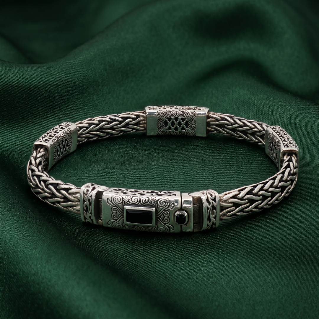 925 Silver Royal Ethnic Kada Bracelet for Men