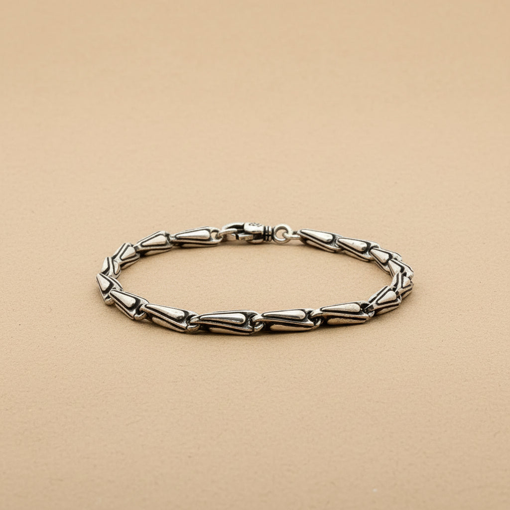 925 Sterling Silver 7 Inch Men's Rope Bracelet
