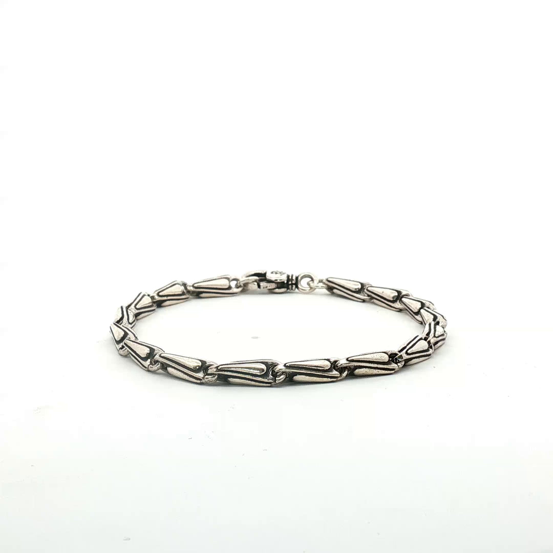 925 Sterling Silver 7 Inch Men's Rope Bracelet