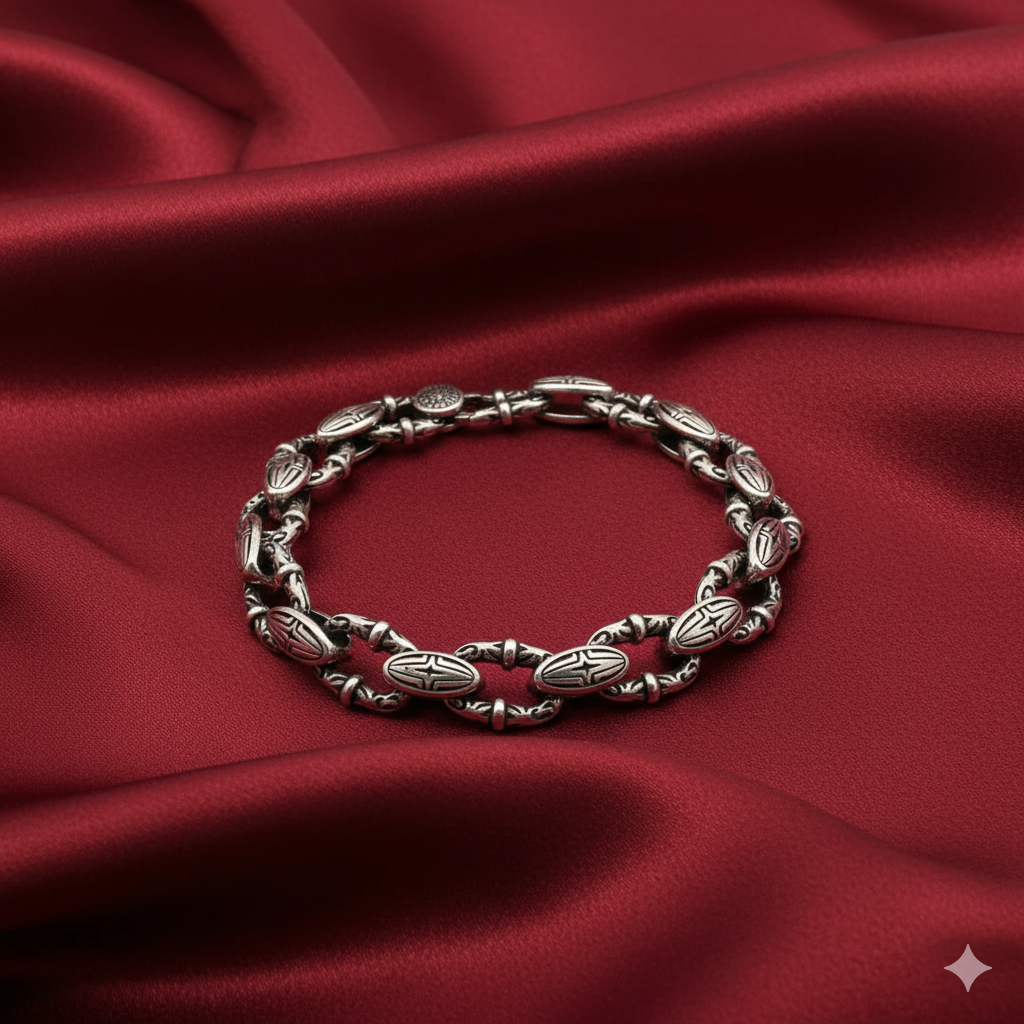 925 Sterling Silver 7 Inch Men's Rope Bracelet