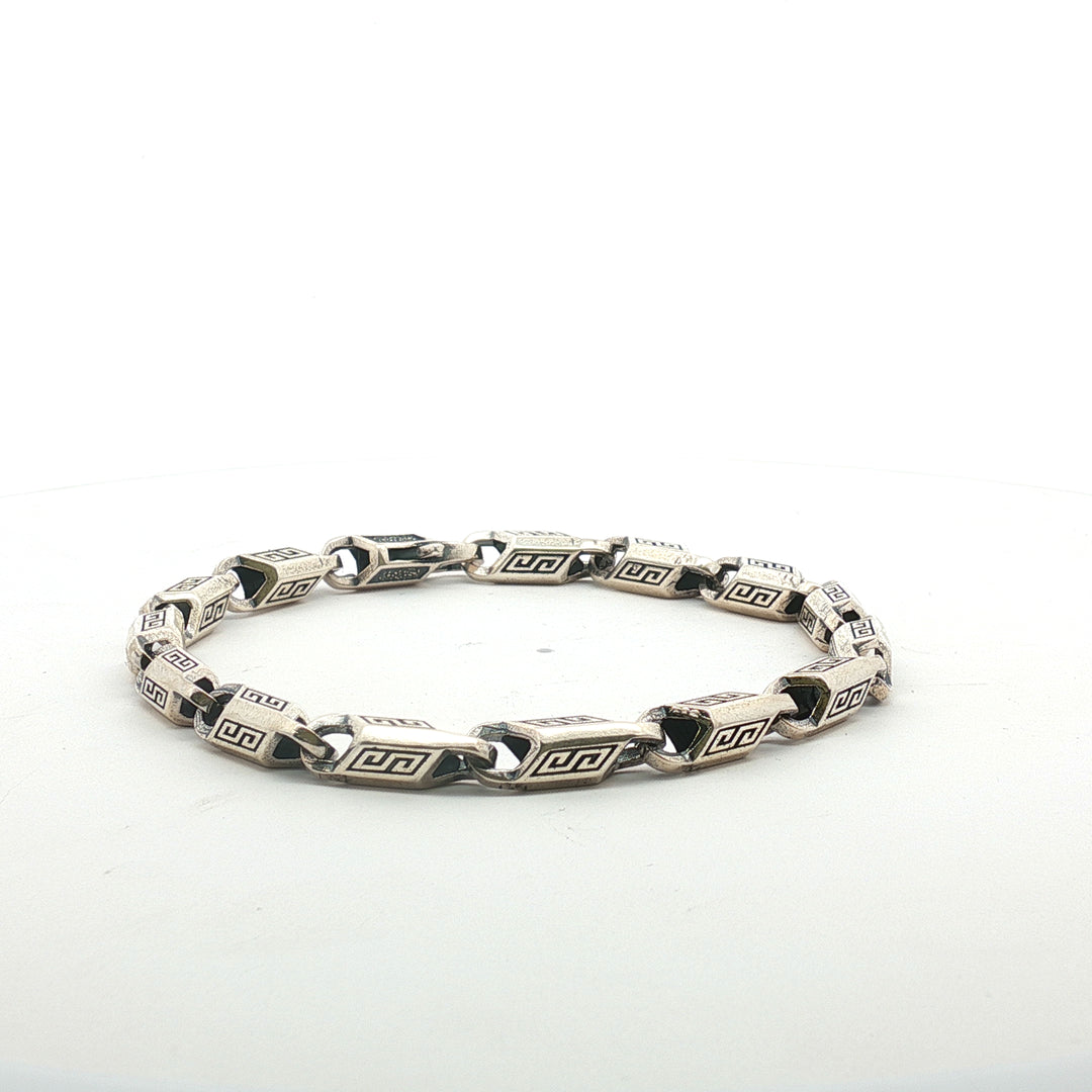 925 Sterling Silver 7 Inch Men's Rope Bracelet