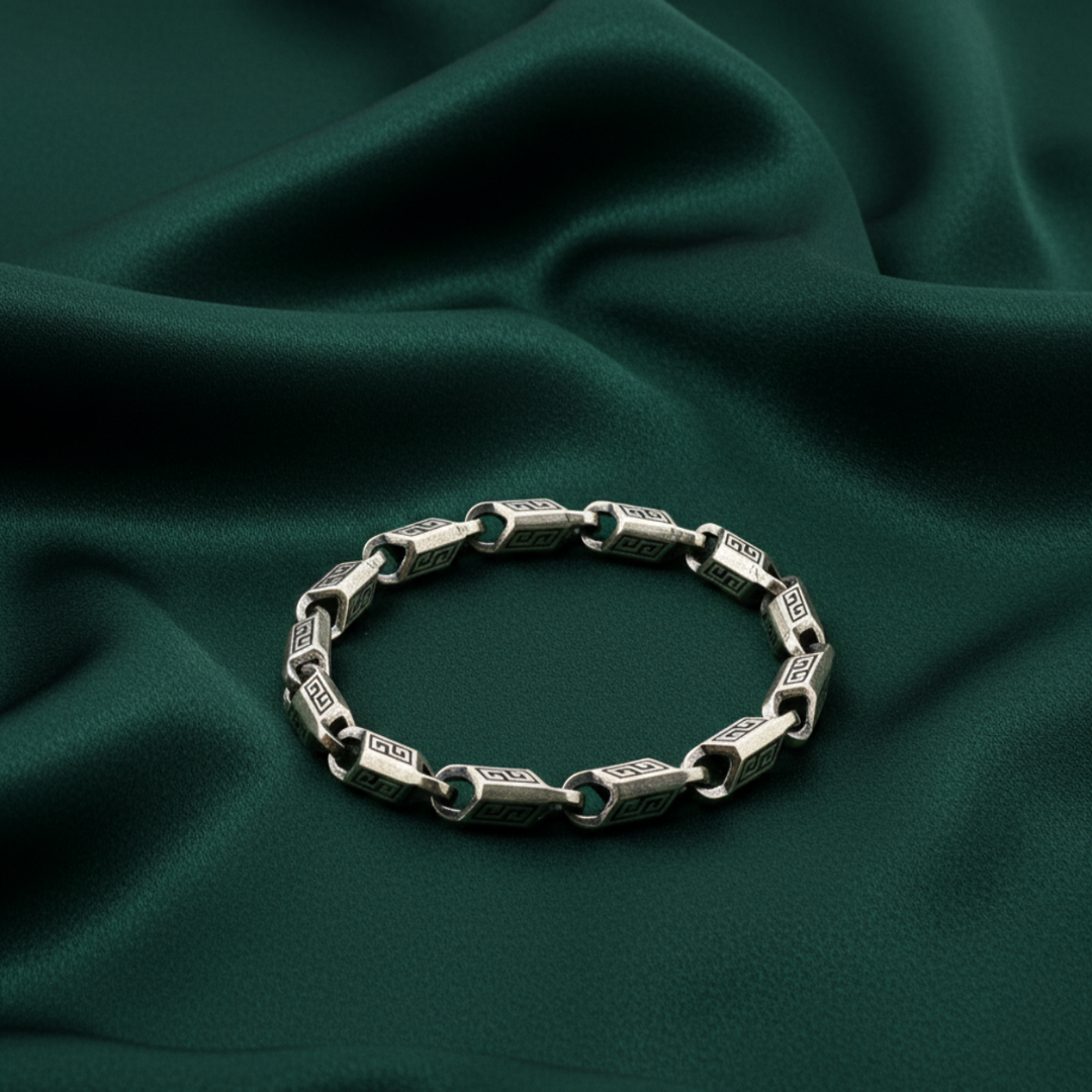 925 Sterling Silver 7 Inch Men's Rope Bracelet