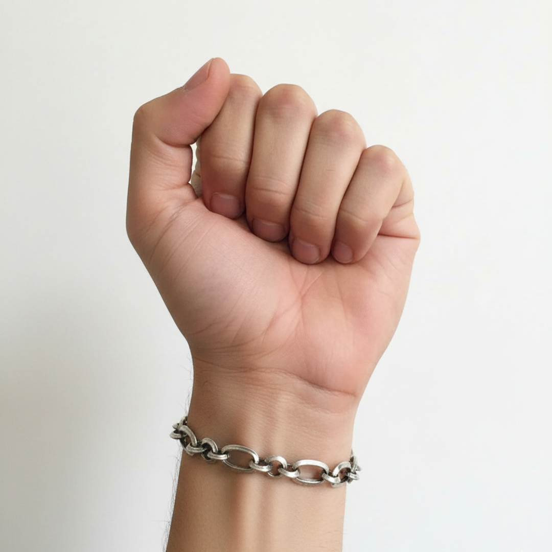 925 Sterling Silver 7 Inch Men's Rope Bracelet