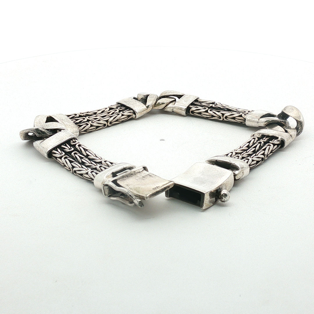 Classic 925 Silver Ethnic Bracelet for Men
