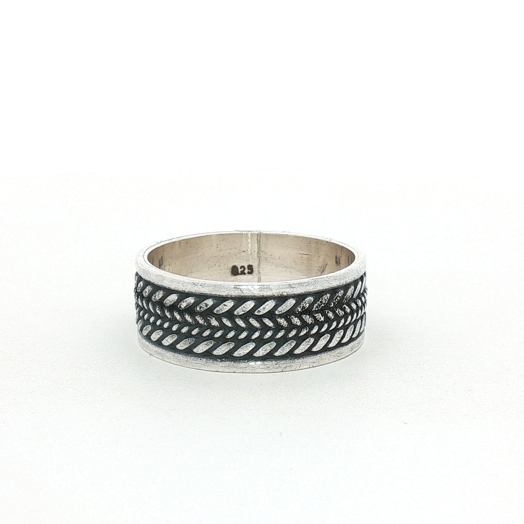 Men's Oxidized 925 Sterling Silver Ring (Available in various sizes)