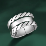 Load image into Gallery viewer, Handmade Men's Chala 925 Sterling Silver Ring - Adjustable Ring Size