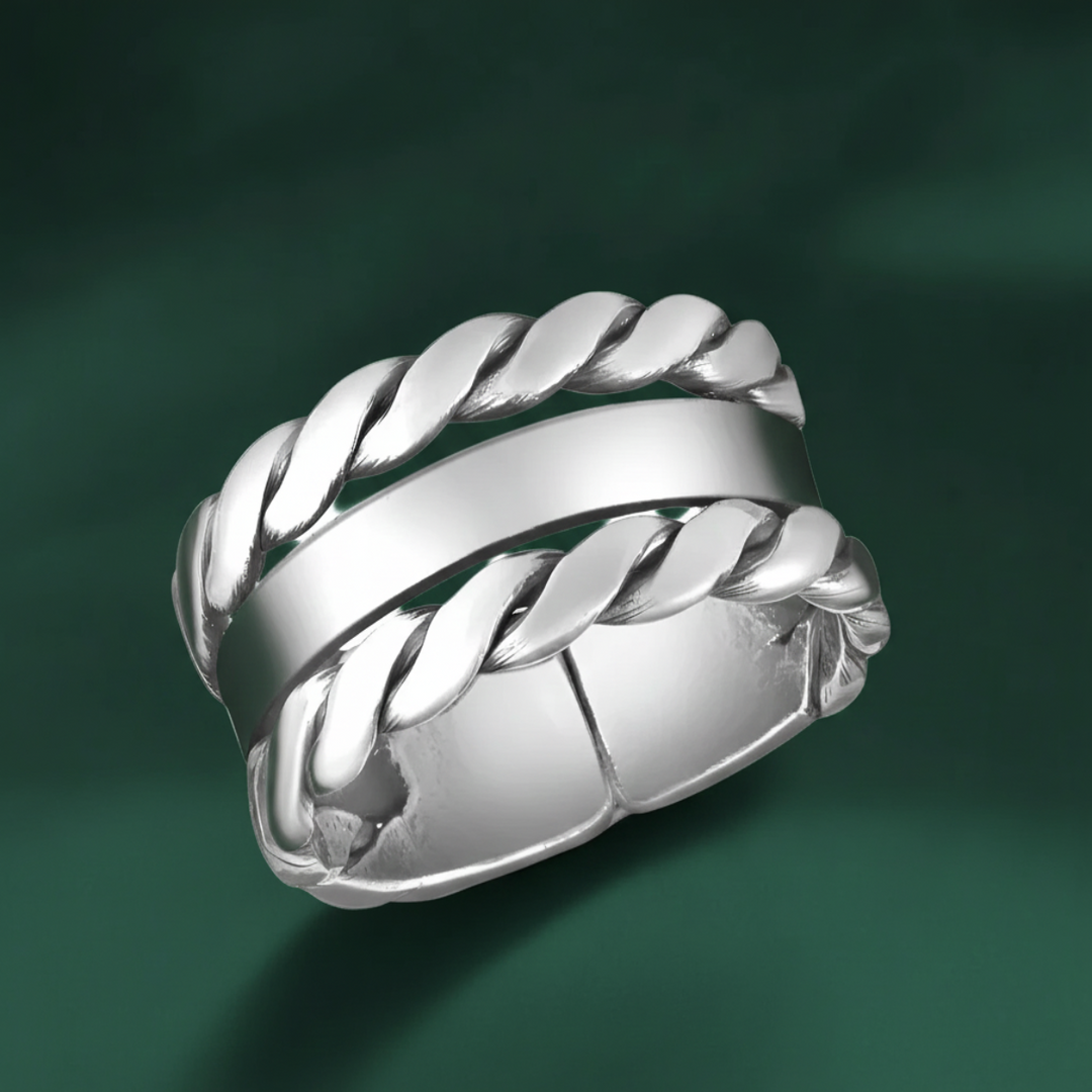 Handmade Men's Chala 925 Sterling Silver Ring - Adjustable Ring Size