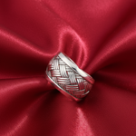 Load image into Gallery viewer, Handmade Woven 925 Sterling Silver Ring (Adjustable Ring Size)