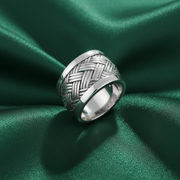 Handmade Woven 925 Sterling Silver Ring (Adjustable Ring Size)