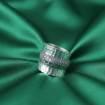 Load image into Gallery viewer, Handmade Hammered Textured with Elephant Motif 925 Sterling Silver Ring (Adjustable Ring Size)