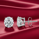 Load image into Gallery viewer, Solitaire Round 925 Sterling Silver Stud Earrings