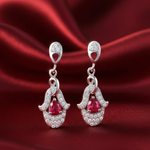 Load image into Gallery viewer, Yuva Heart  925 Sterling Silver Dangling  Earring