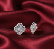 Clover 925 Sterling Silver Stud Earrings