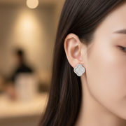 Clover 925 Sterling Silver Stud Earrings