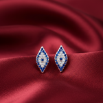 Load image into Gallery viewer, 925 Sterling Silver Delicate Evil Eye Earrings
