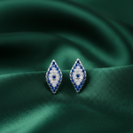 Load image into Gallery viewer, 925 Sterling Silver Delicate Evil Eye Earrings