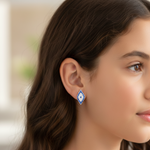 Load image into Gallery viewer, 925 Sterling Silver Delicate Evil Eye Earrings