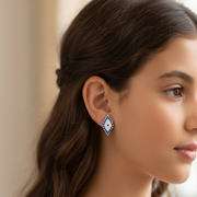 925 Sterling Silver Delicate Evil Eye Earrings