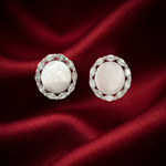 Load image into Gallery viewer, Luxury 925 Sterling Silver Sparkling Round Shape Stud Earrings