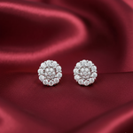 Load image into Gallery viewer, Asha Halo Studs 925 Silver Earrings