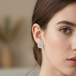 Load image into Gallery viewer, Asha Halo Studs 925 Silver Earrings