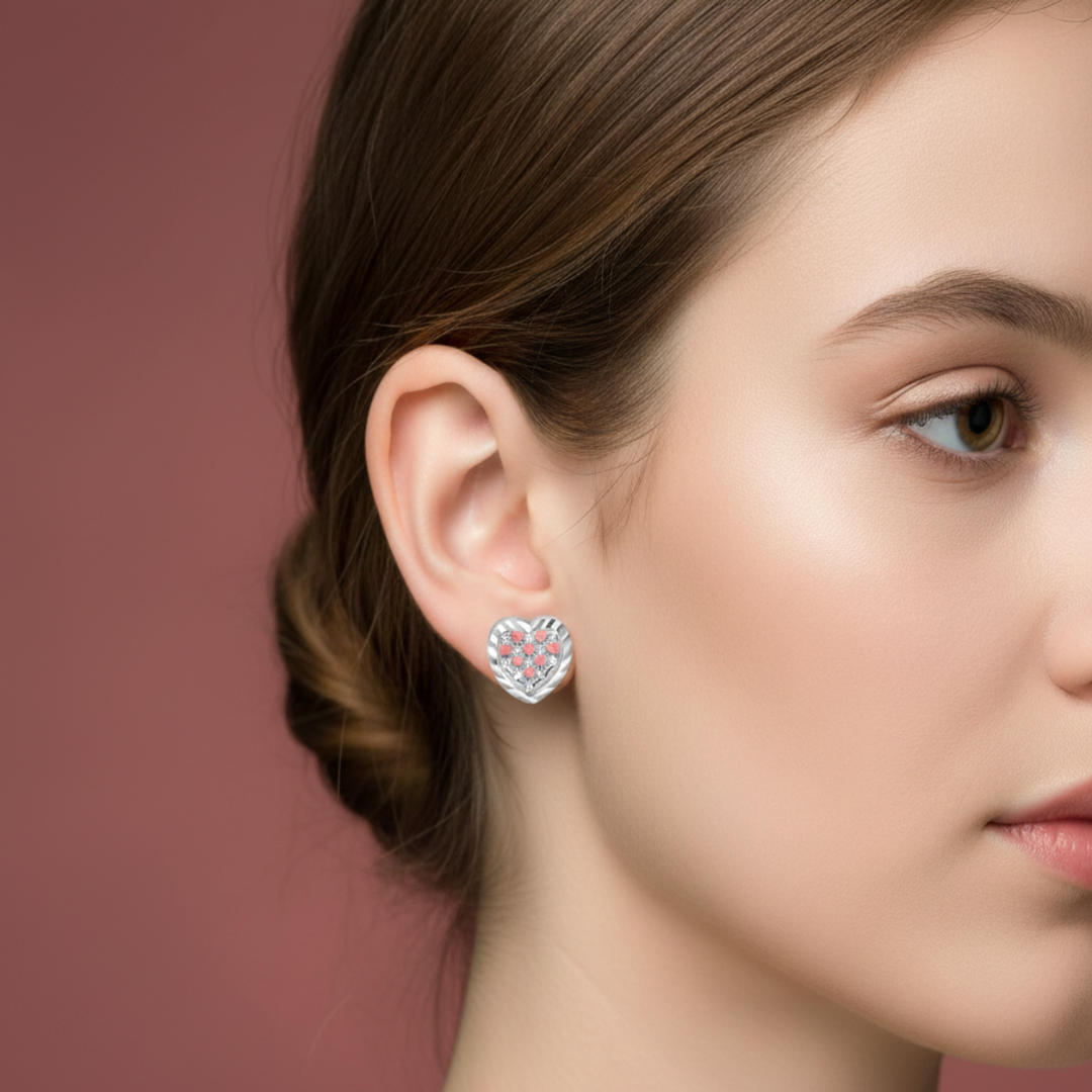 Shine 925 Sterling Plain Silver Stud Earrings