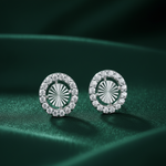 Load image into Gallery viewer, Mirage circle 925 Sterling Silver Stud Earrings