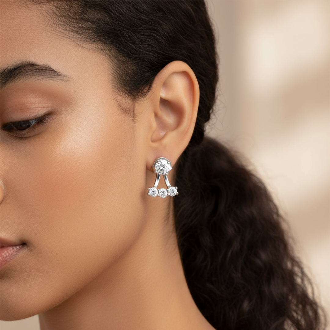 Enchanting Jacket 925 Silver Earring