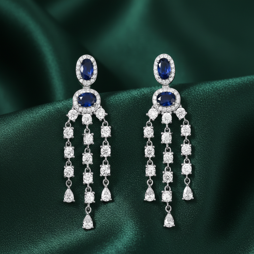 Nightingale Chandeliers 925 Silver Earrings