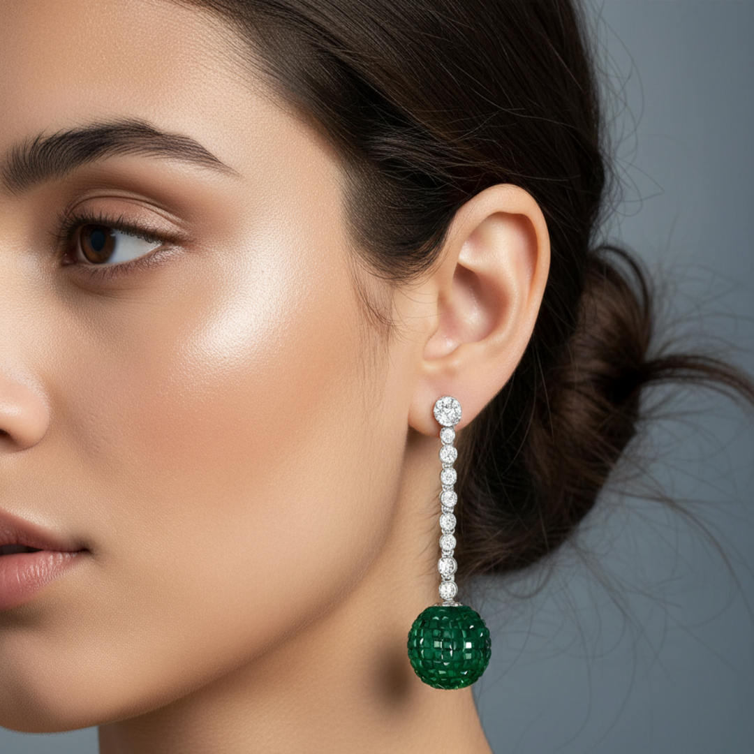 Jhumka Color 925 Sterling Silver Earrings