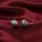 Load image into Gallery viewer, Dazzle 925 Sterling Plain Silver Stud Earrings