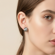 Dazzle 925 Sterling Plain Silver Stud Earrings