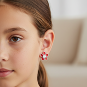 Sparkling Gems 925 Sterling Silver Stud Earrings