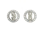 Load image into Gallery viewer, Luxury 925 Sterling Silver Sparkling Round Shape Stud Earrings