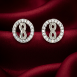 Load image into Gallery viewer, Luxury 925 Sterling Silver Sparkling Round Shape Stud Earrings