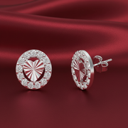 Twinkle Heart 925 Sterling Silver Stud Earrings