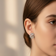 Aspen Flower 925 Sterling Silver Stud Earrings