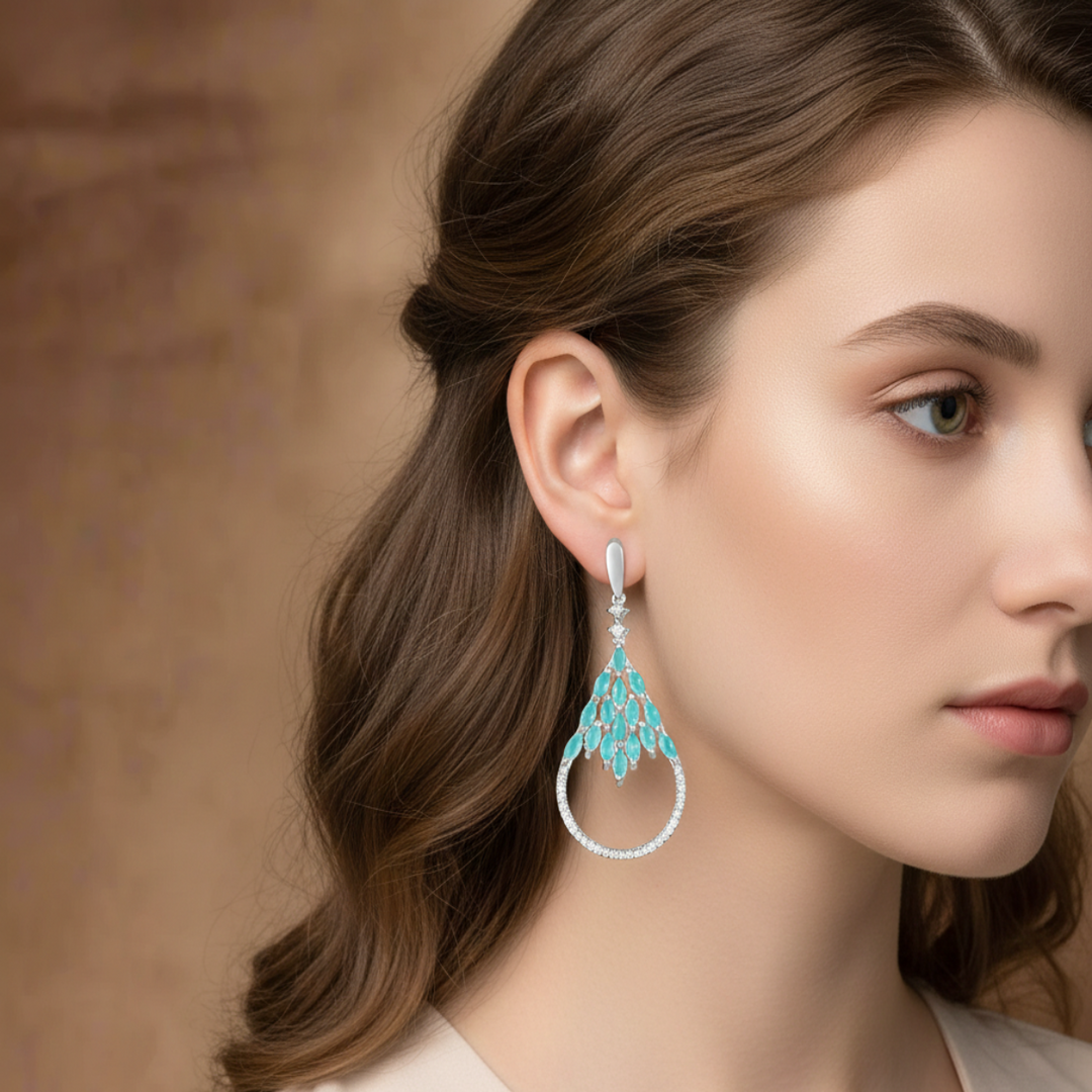 Mor Chandeliers 925 Sterling Silver Earrings