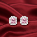 Load image into Gallery viewer, Shubham Solitaire Color Halo 925 Silver Earrings