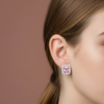 Load image into Gallery viewer, Shubham Solitaire Color Halo 925 Silver Earrings