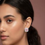 Load image into Gallery viewer, Shubham Solitaire Color Halo 925 Silver Earrings