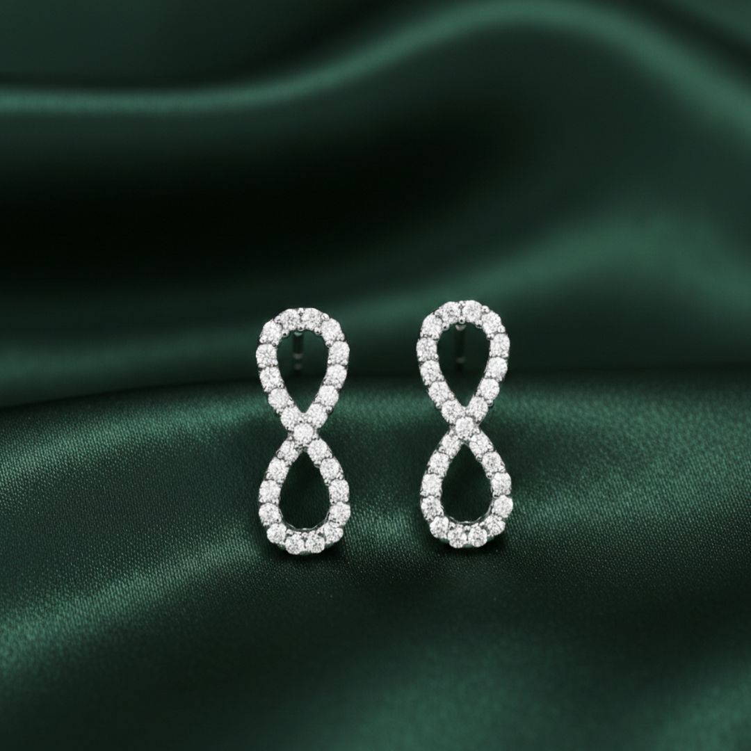 Infinity 925 Silver Earrings
