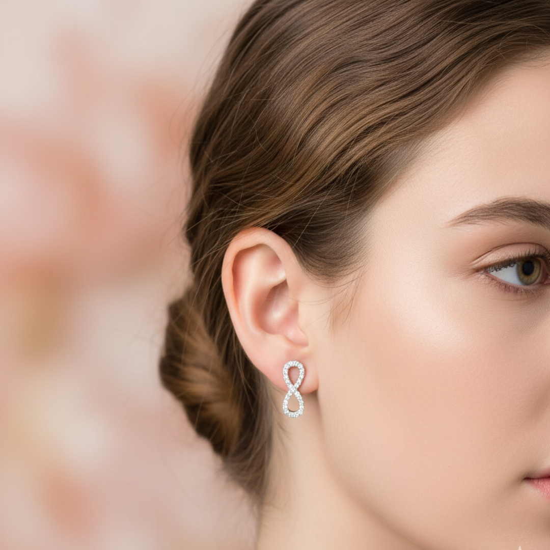 Infinity 925 Silver Earrings