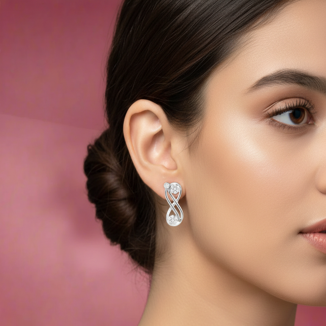 Elegant 925 Sterling Silver Earrings Combo
