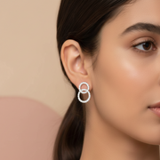 Dual Circle of Life Pro 925 Silver Earrings