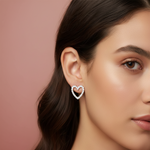 Load image into Gallery viewer, Heart Studs 925 Silver Earrings